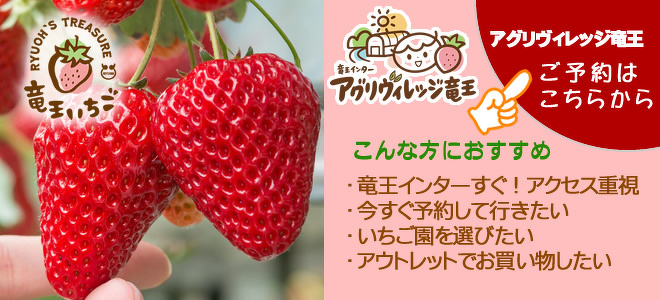 竜王インター「アグリヴィレッジ竜王」のいちご狩りご予約はこちら