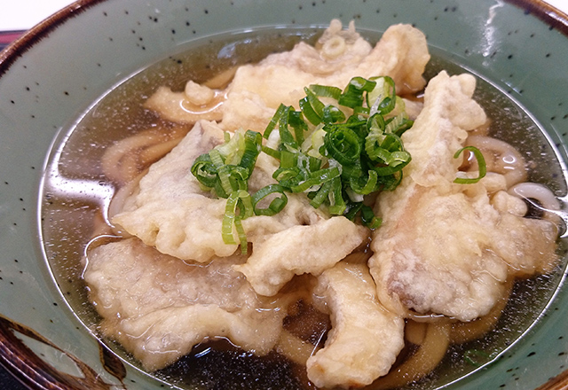 竜王あわび茸天ぷらうどん